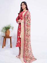 Women Kurta Pant Dupatta Set-2002RED